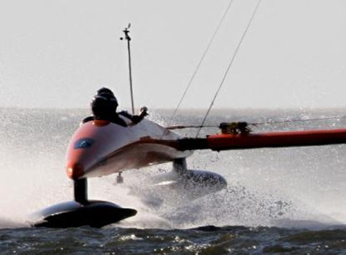 Sailrocket 2 - getting used to 50 knots  © Vestas Sailrocket - copyright http://www.sailrocket.com